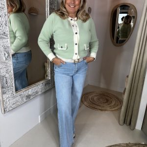 G-Maxx Maisy Knit Jacket Light Moss/Sand