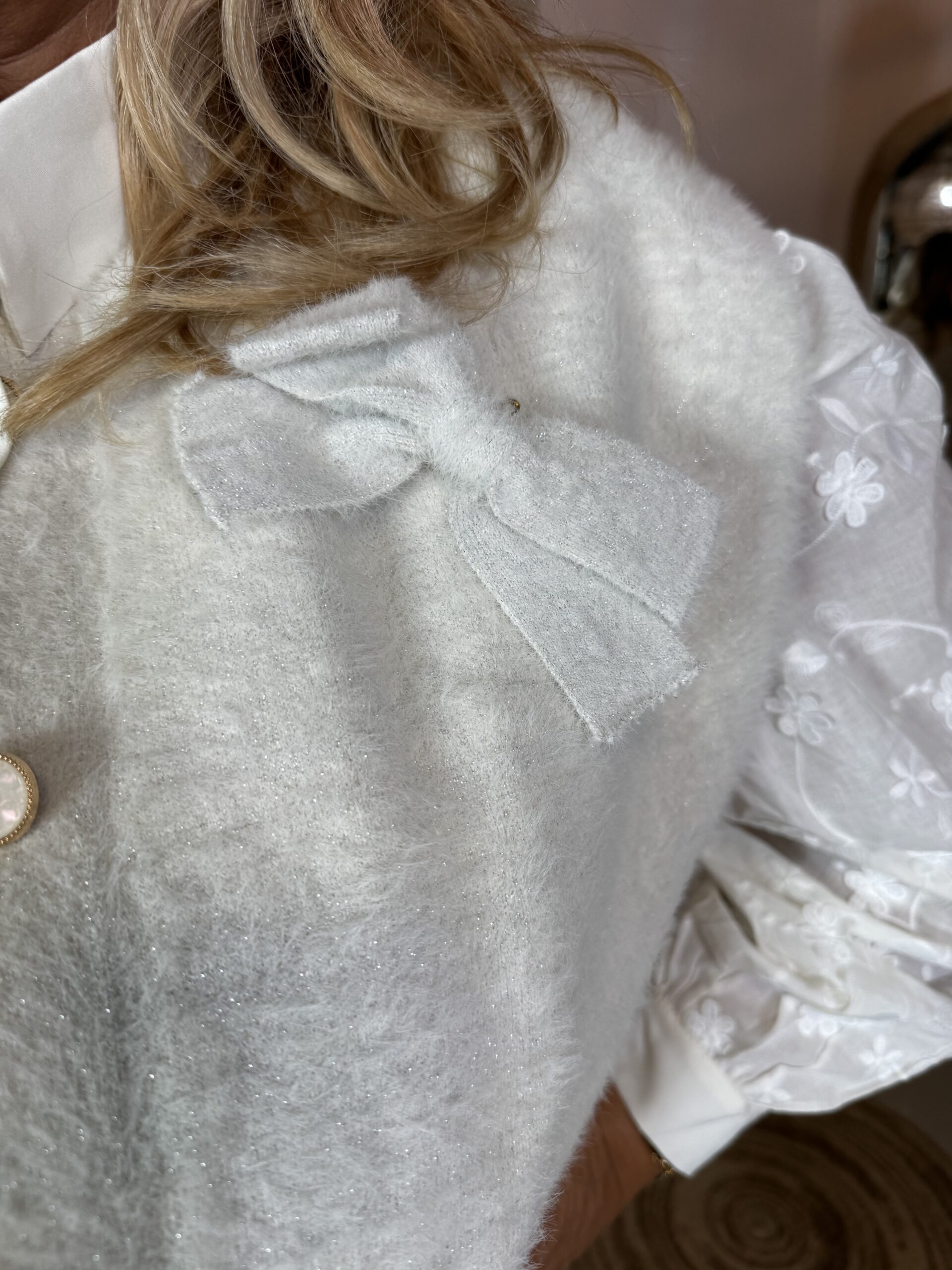 G-Maxx Kallie Knit Gilet Wool White - Afbeelding 2