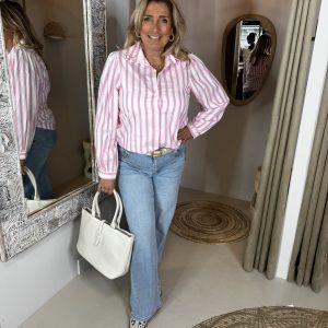 Blouse Angel 2114 Streep Roze