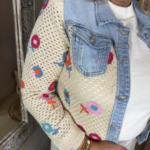 Alternative view of Geweldig Spijkerjasje 522 Met Gehaakte Mouw