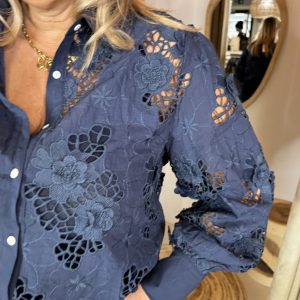 G-Maxx Alora Blouse Dark Sapphire Blauw