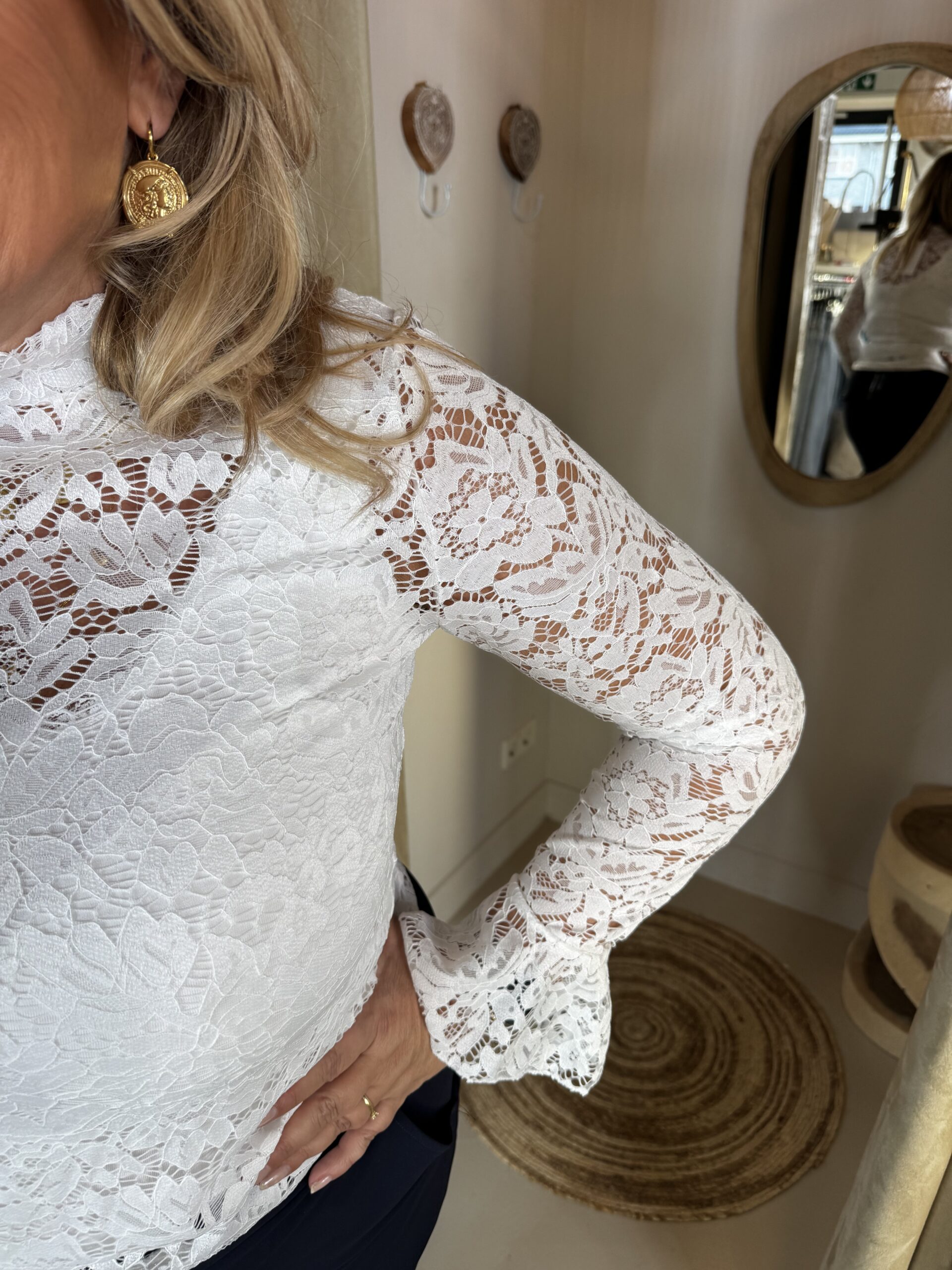 Kanten Top Vera Wit - Afbeelding 2