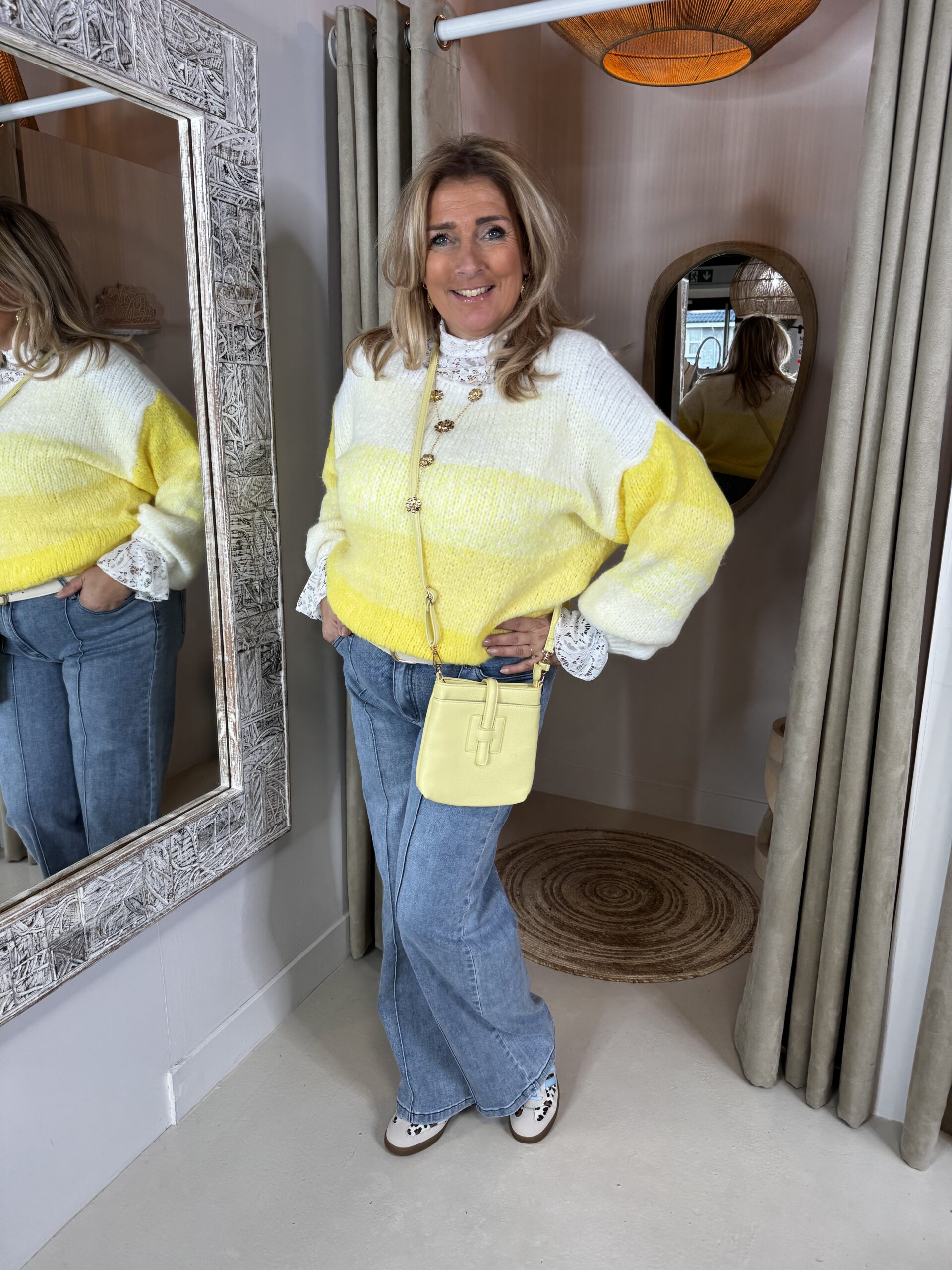 Trui 31962 Tie Dye Geel