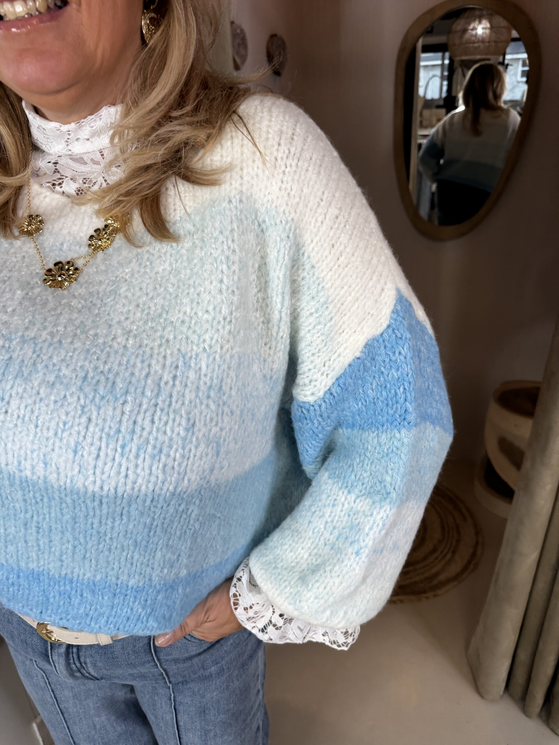 Trui 31962 Tie Dye Blauw - Afbeelding 2