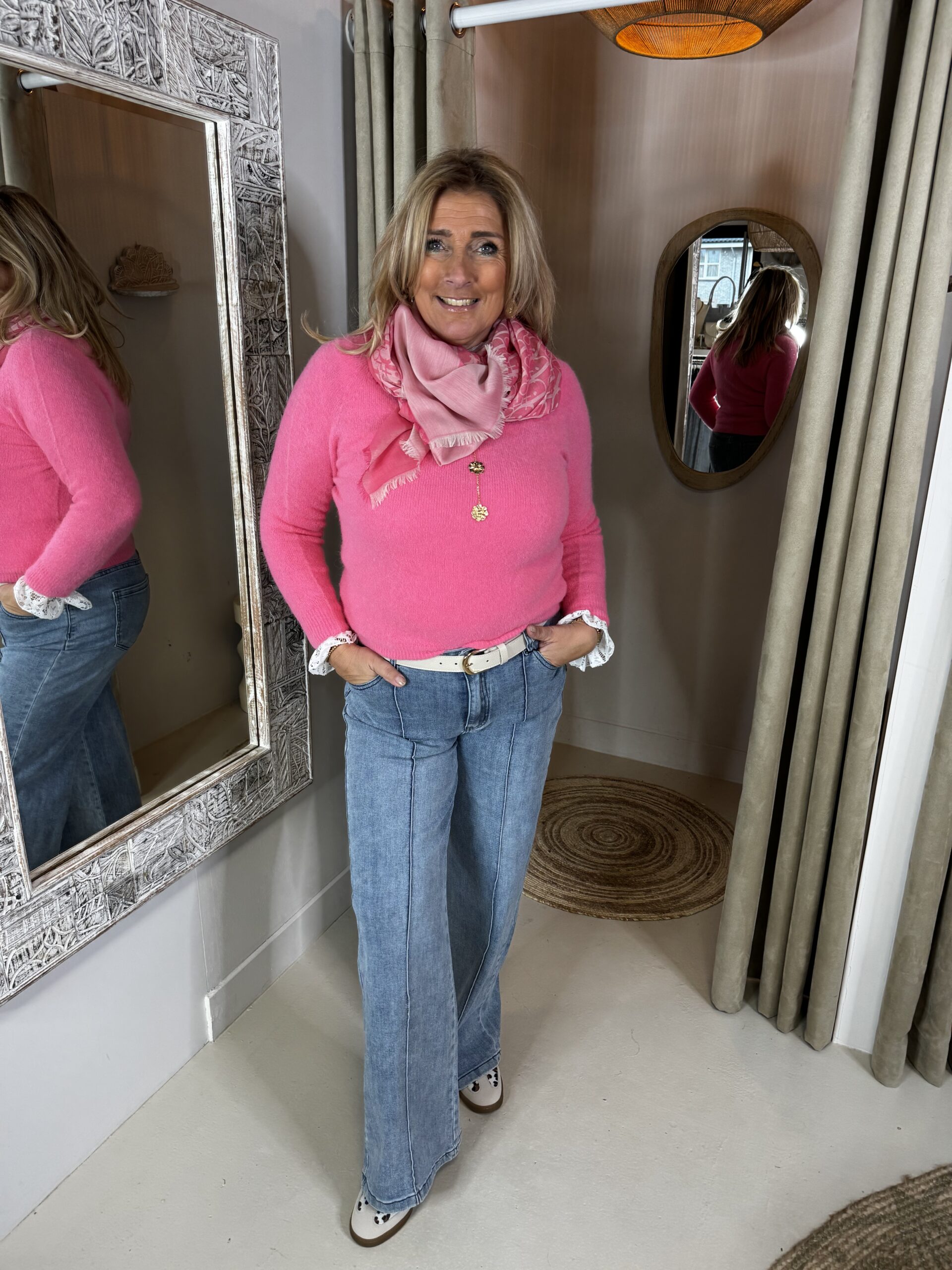 Alpaca Blend Knit Aivy Roze - Afbeelding 3