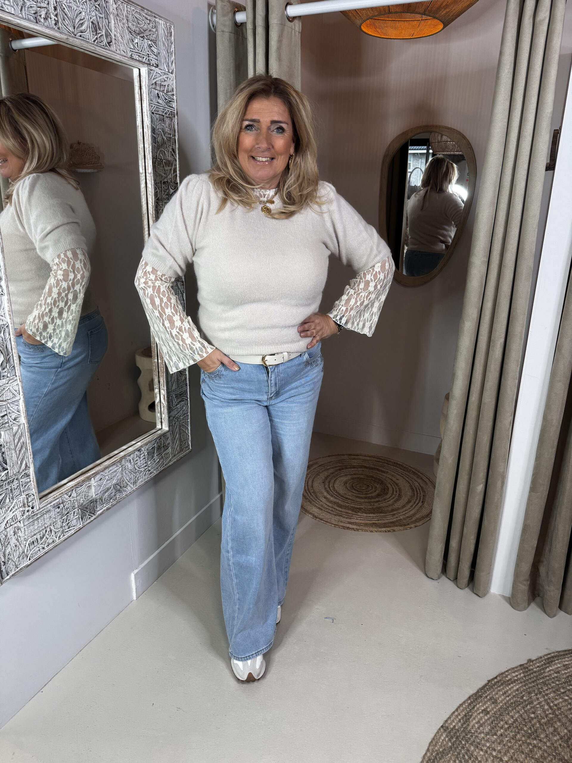 Alpaca Blend Korte Mouw 80654 Zand