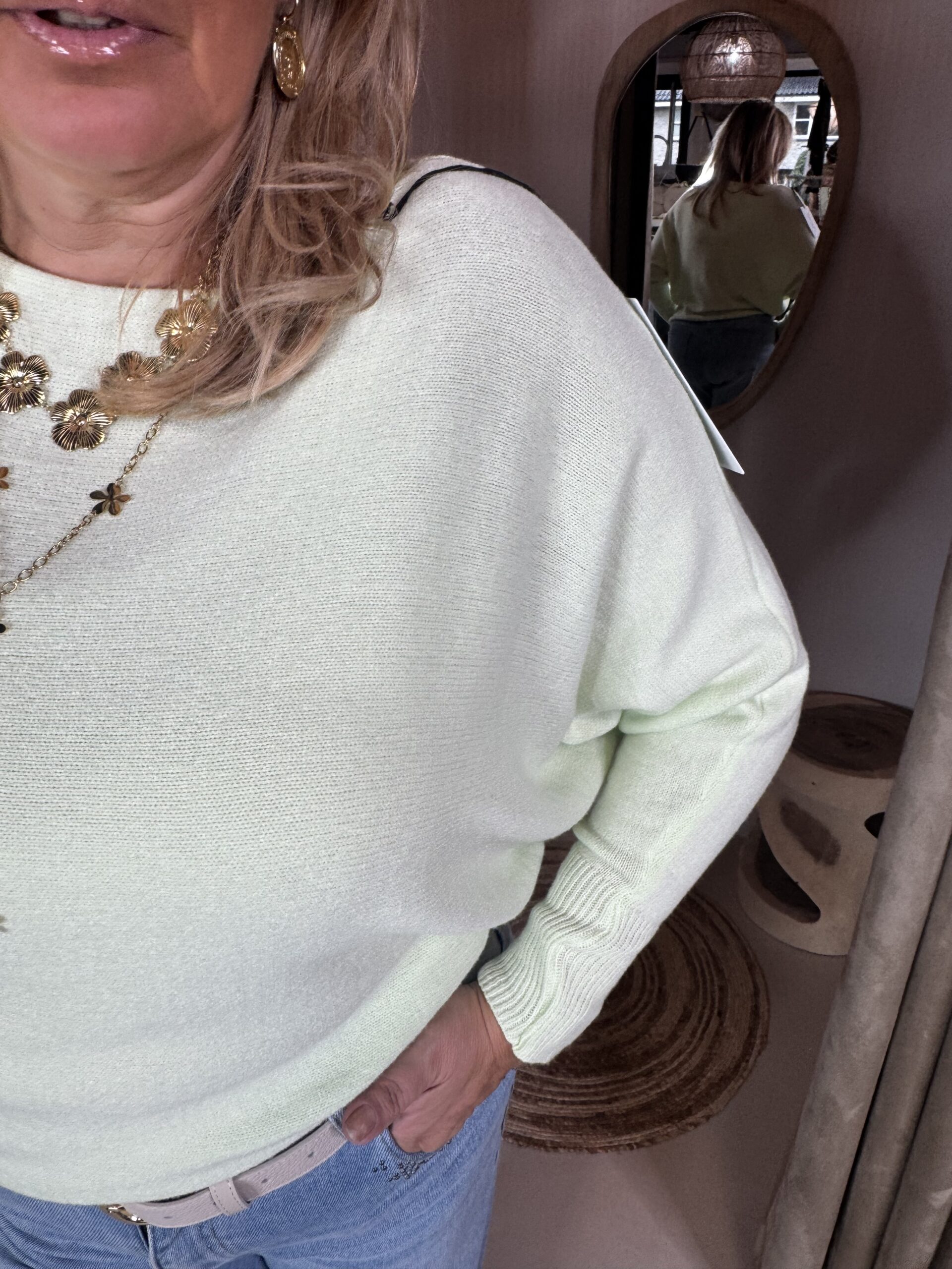 Vleermuis Trui Daisy 0099 Zacht Groen - Afbeelding 2