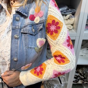 Alternative view of Geweldig Spijkerjasje DC537 Met Gehaakte Mouw