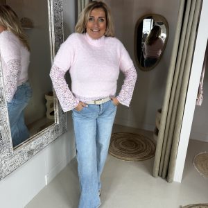 Korte Mouw Trui Soft Viscose 869 Roze