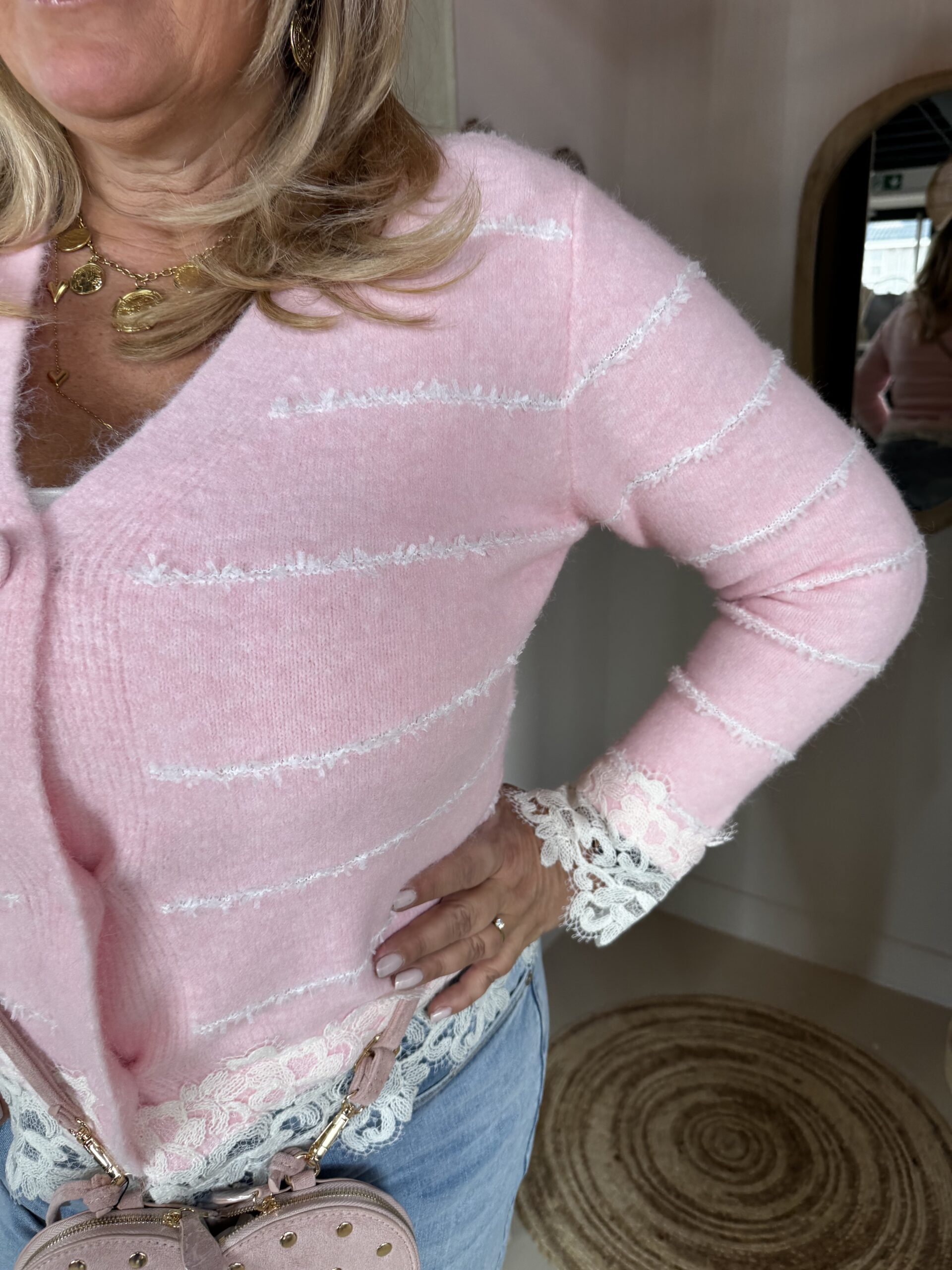 Mooi Vest Cassie Roze via villaggio