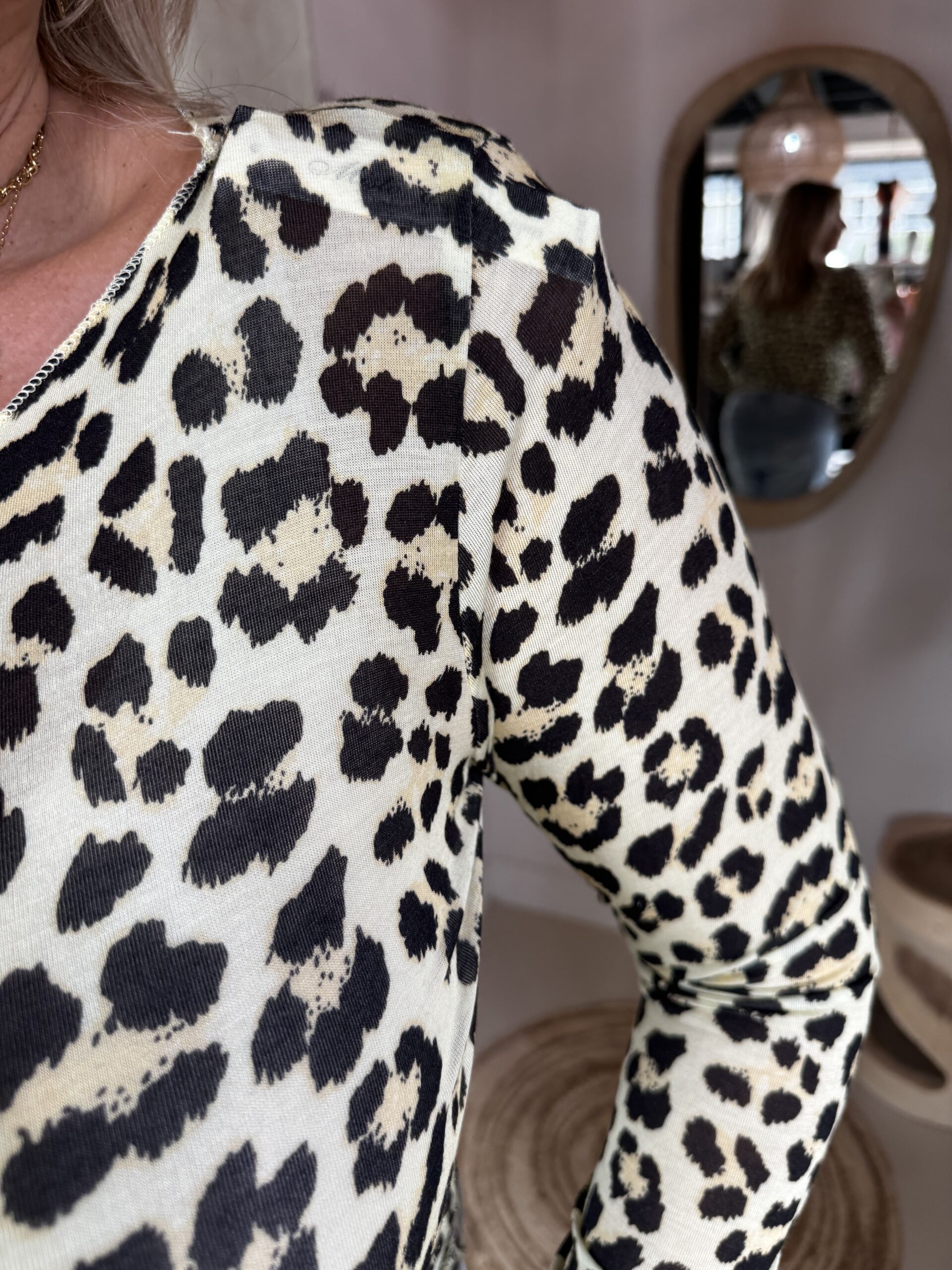 Leopard Onder Shirt Cashmere 19634 Geel - Afbeelding 2