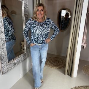 Leopard Onder Shirt Cashmere 19634 Blauw