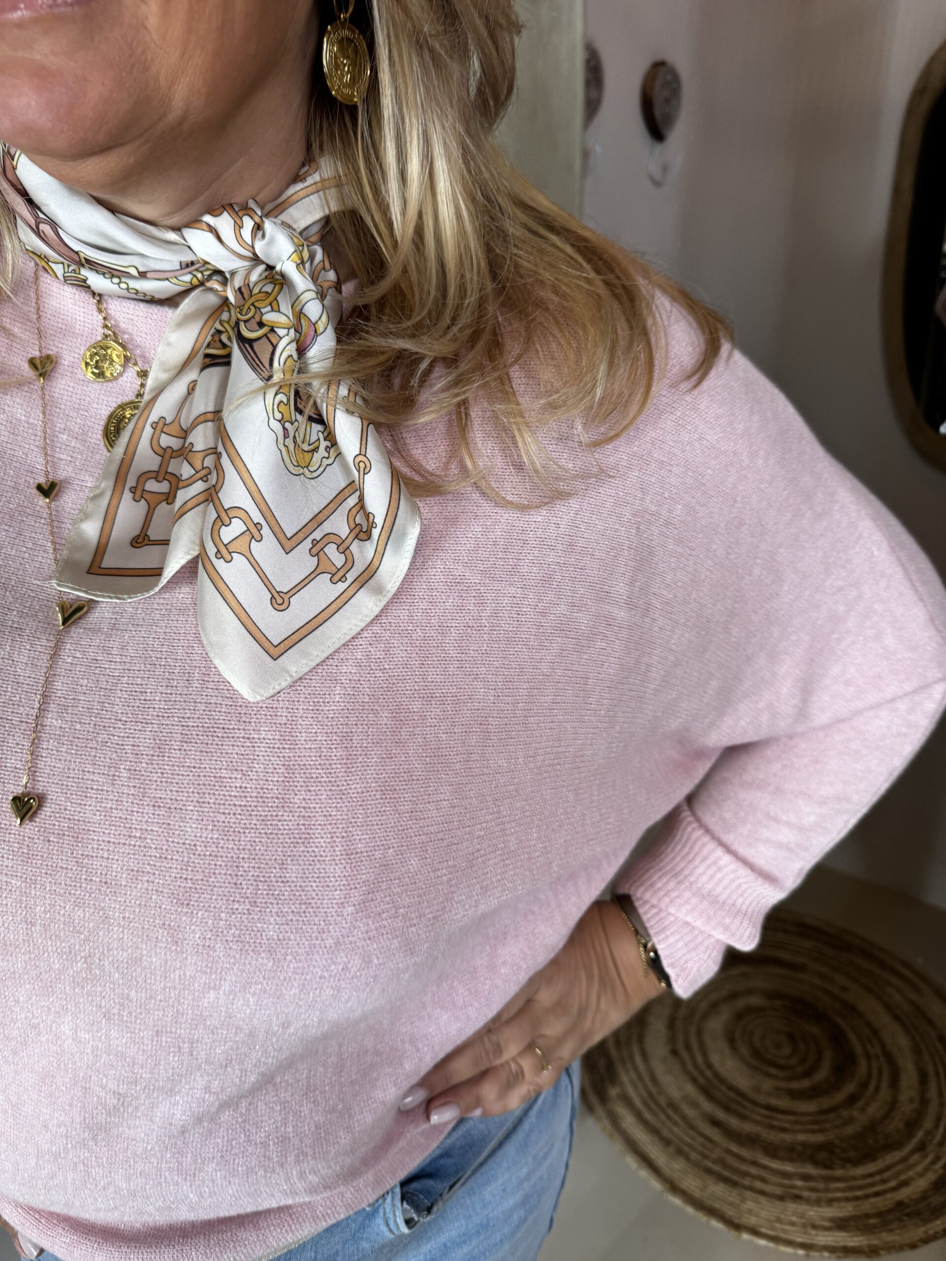 Vleermuis Trui Daisy 0099 Roze - Afbeelding 2