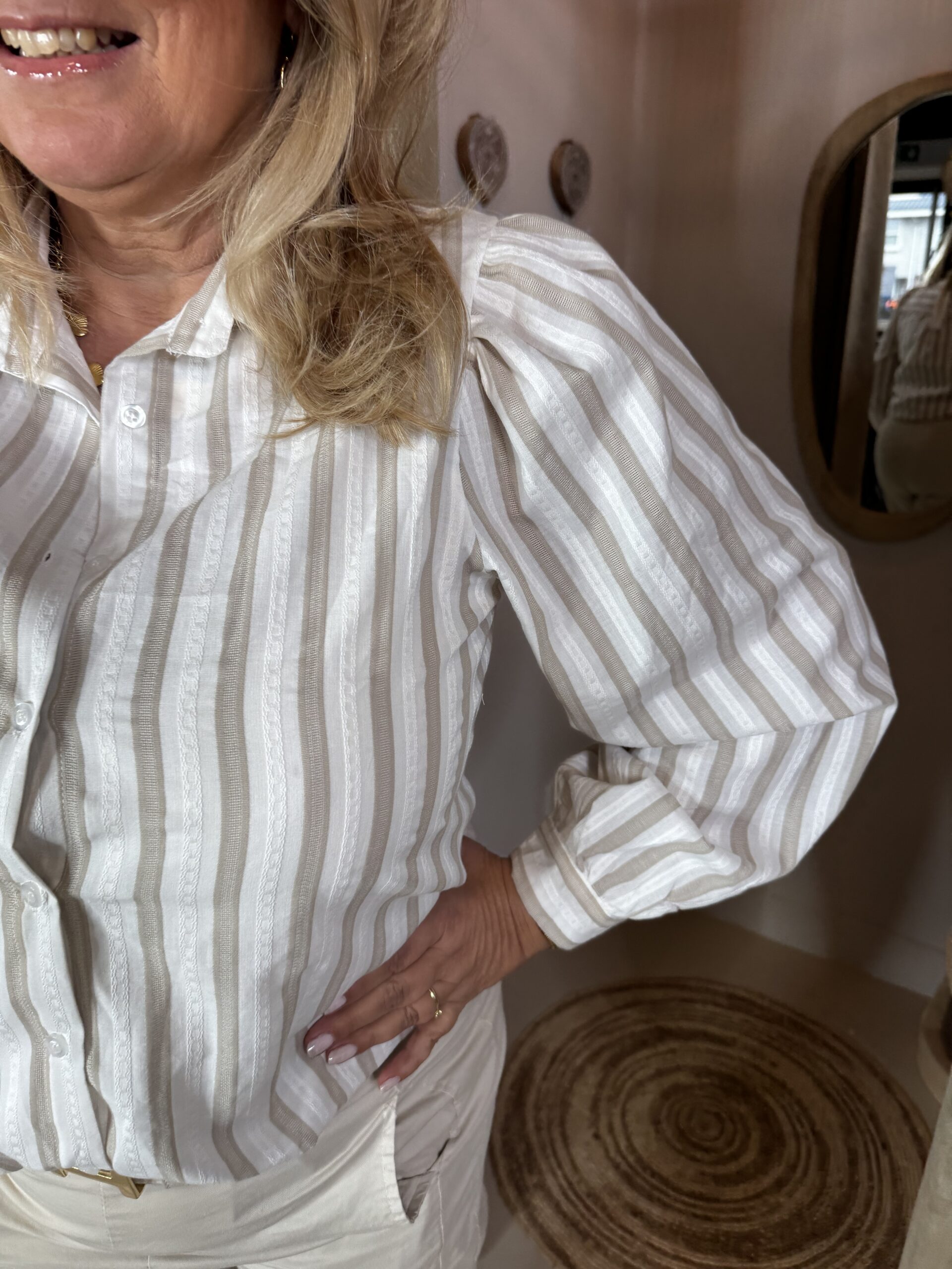 Blouse Angel 2114 Streep Zand - Afbeelding 2