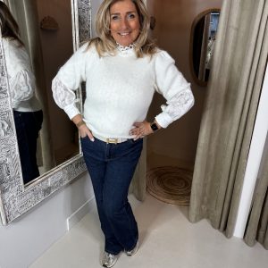 Alpaca Blend Korte Mouw 80654 Off-White