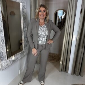 Mi Piace Bonded Travelstof Broek 202631 Falcon