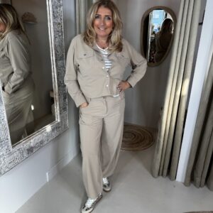 Mi Piace Bonded Travelstof Jacket 202681 Latte