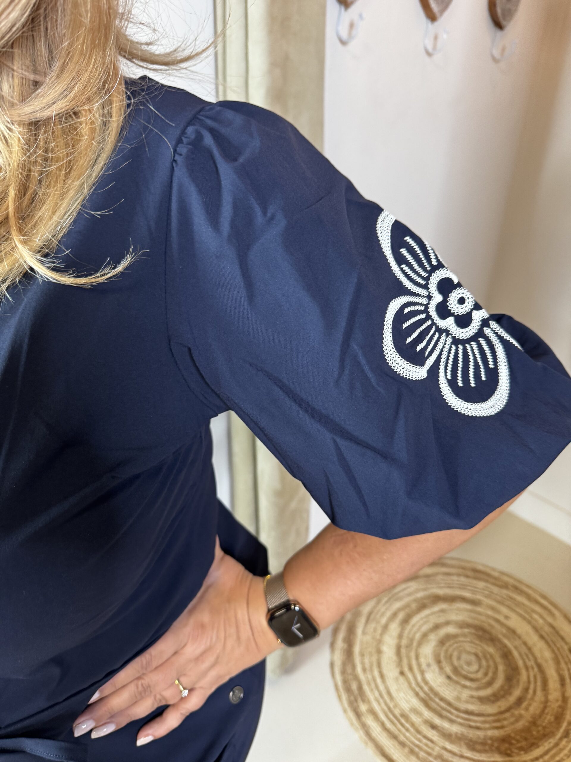 Triple Nine Travelstof Blouse 5943 Donker Blauw