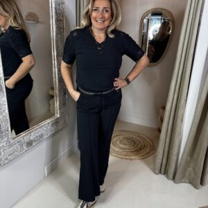 Triple Nine Travelstof Top 6949 Zwart Via villaggio