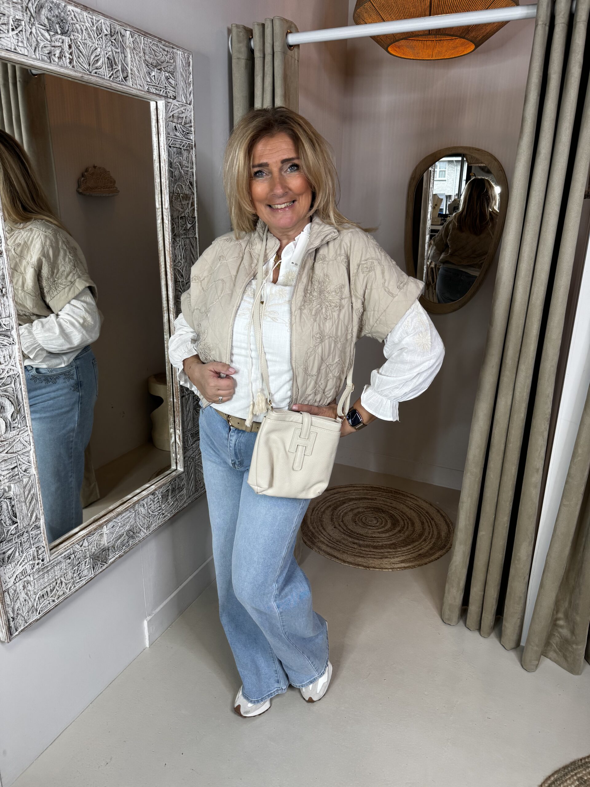 Bodywarmer Dafne Katoen 5312 Beige - Afbeelding 2