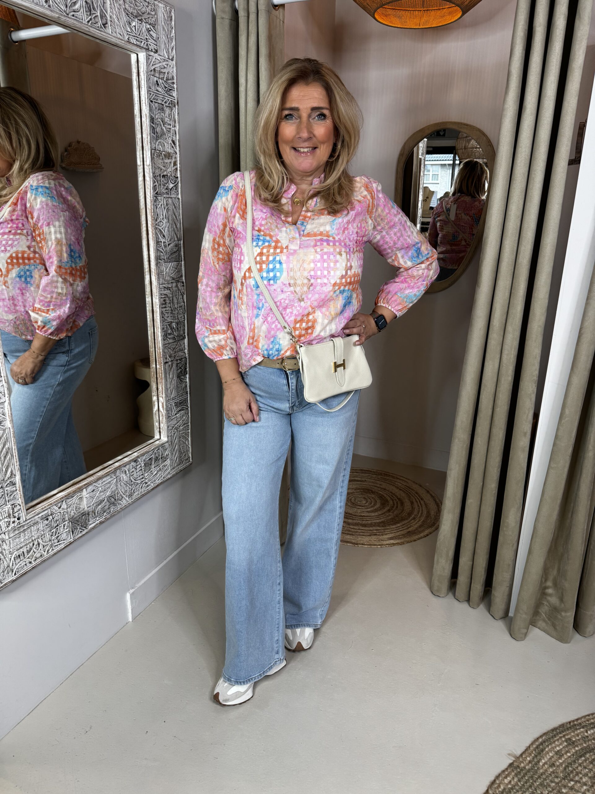 Blouse Djenna 726 Roze Print