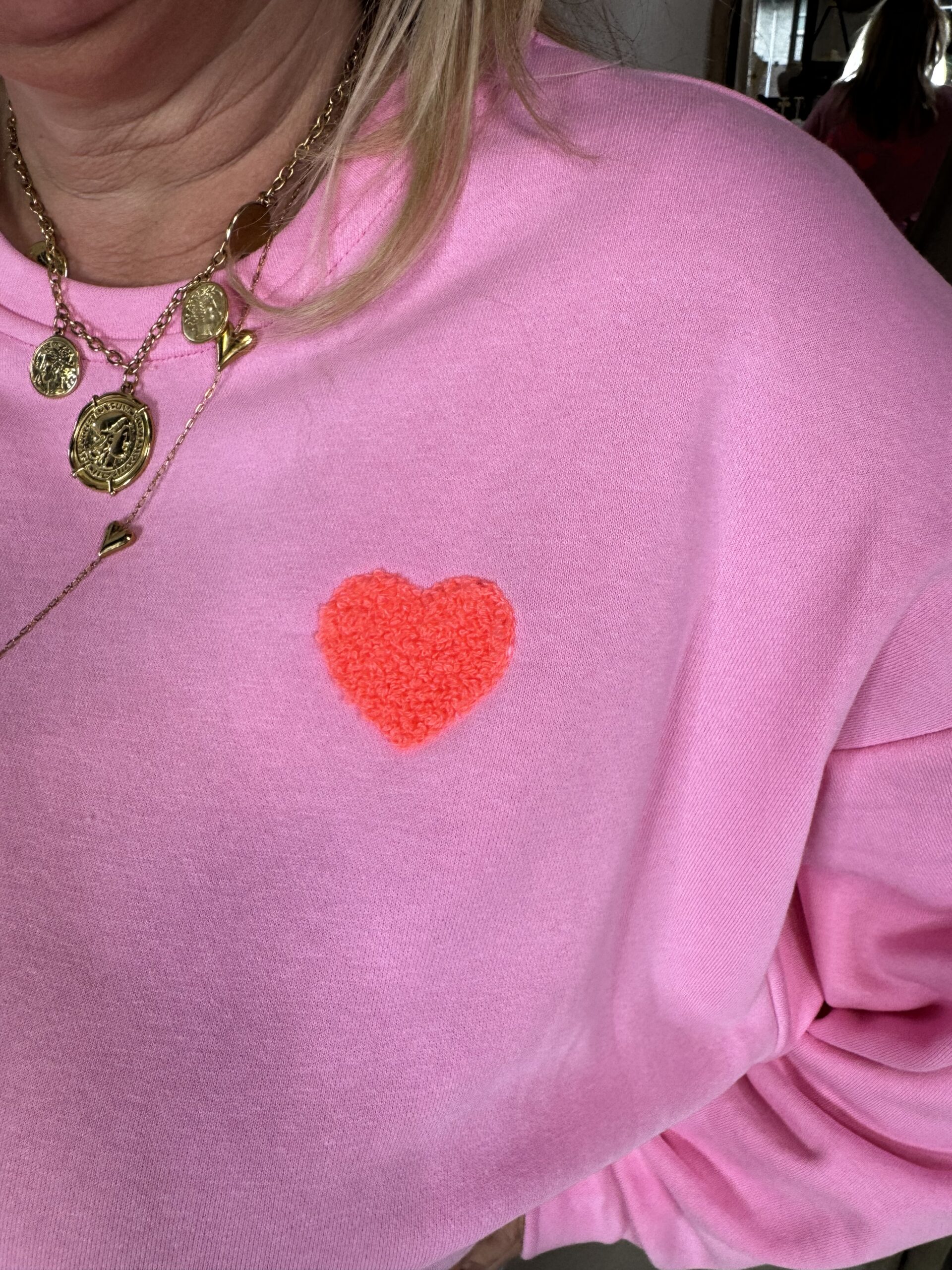 Sweater Q2186 Bisous Fuchsia Roze - Afbeelding 3