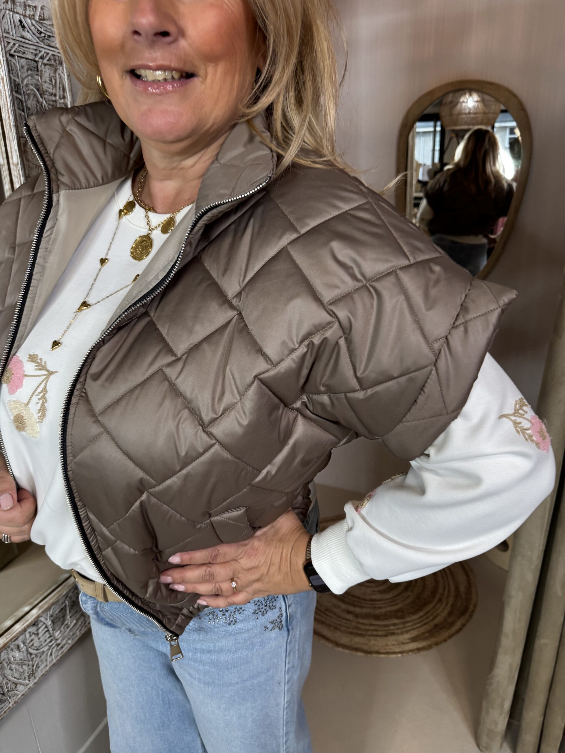 Bodywarmer Carly Taupe