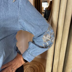 Alternative view of Chambray Spijker Blouse 5189 Met Borduursel