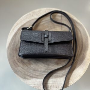 Leren Crossbody Clutch Tasje Quin Bruin