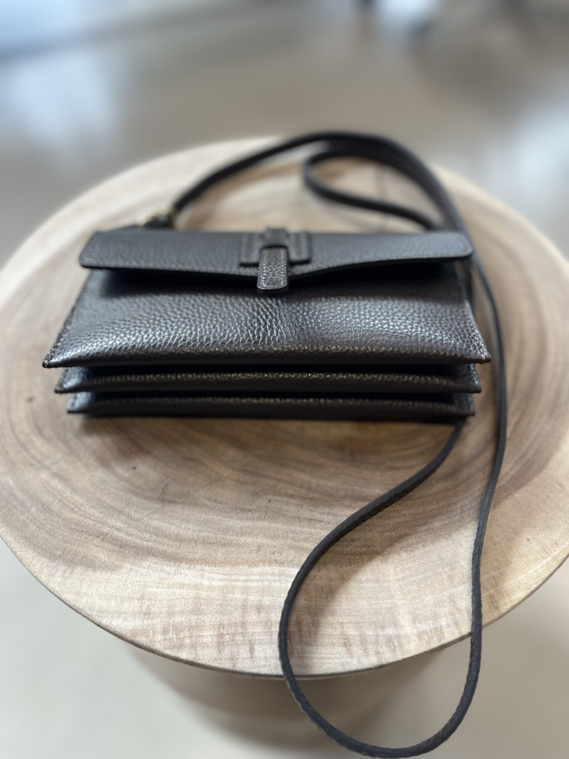 Leren Crossbody Clutch Tasje Quin Bruin - Afbeelding 3