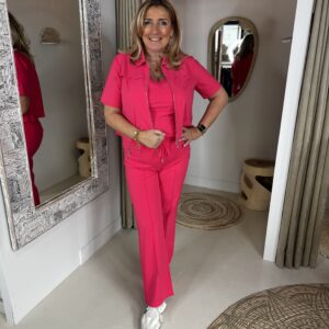 Angelle Milan Travelstof Broek 2112A Pink