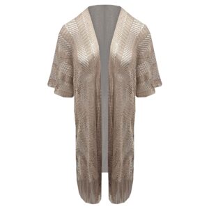 Alternative view of Mouwloos Gehaakt Oversized Vest Zwart 102