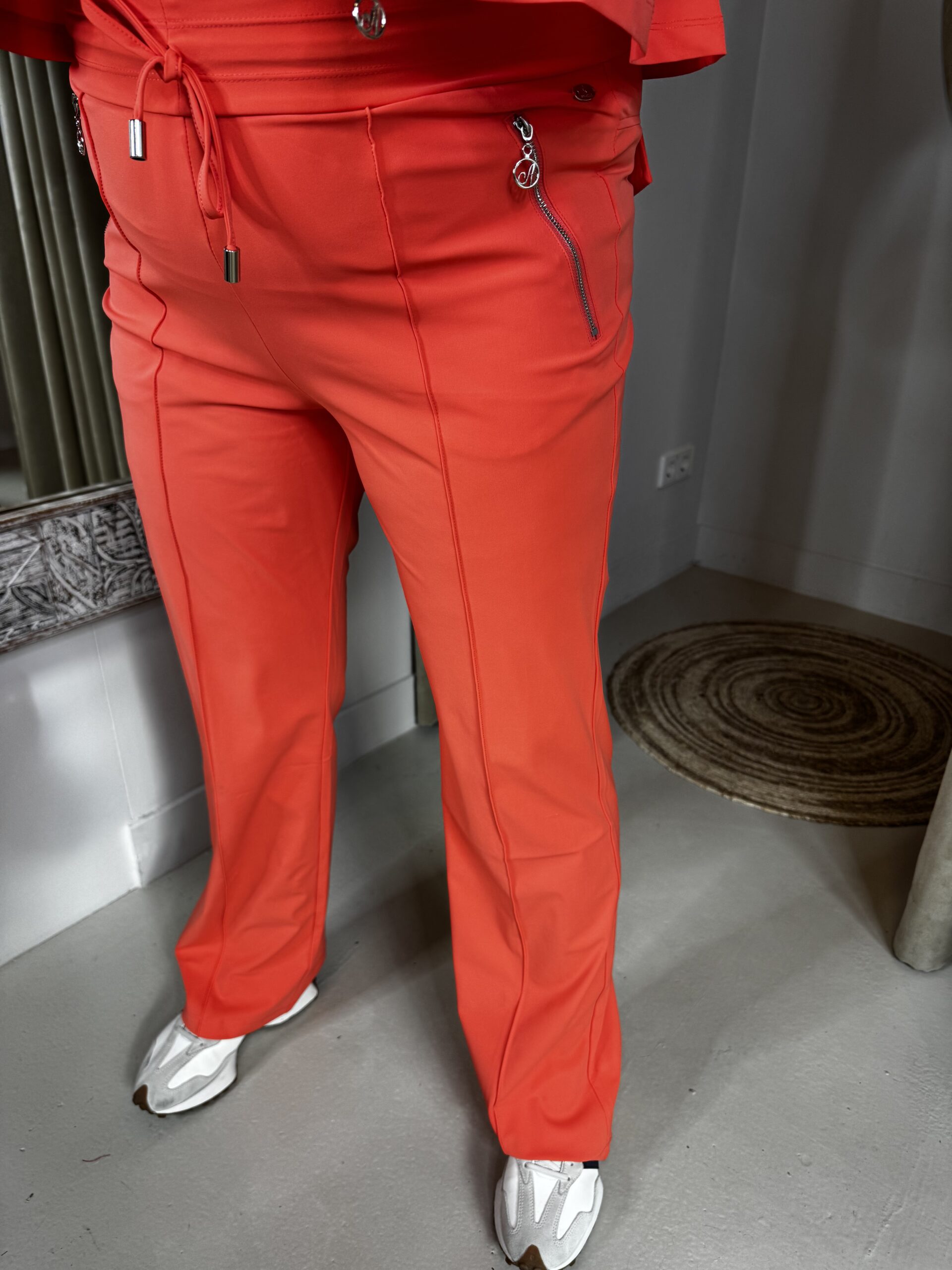 Angelle Milan Travelstof Broek 2112A Coral - Afbeelding 5