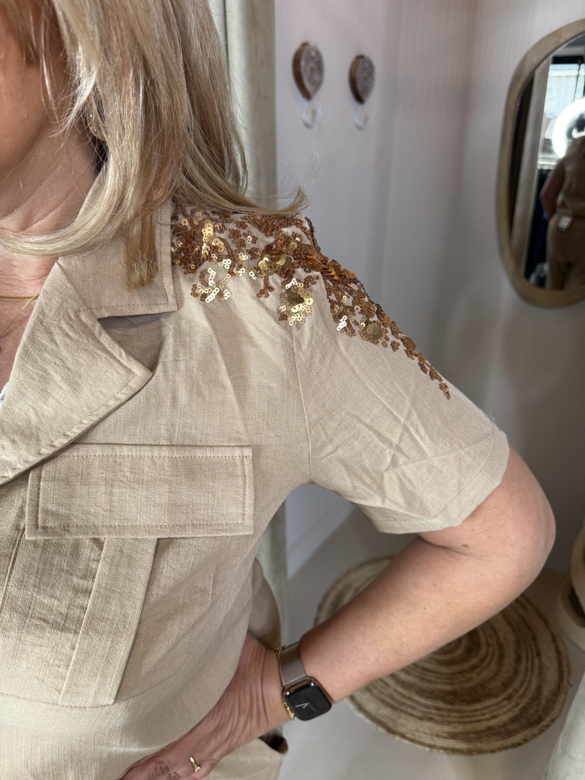 G-Maxx Blouse Maeve Kint Camel - Afbeelding 10