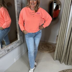 Sweater Life is Good 02251 Koraal