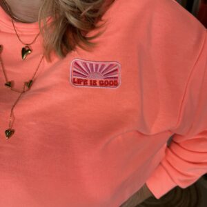 Alternative view of Sweater Life is Good 02251 Koraal