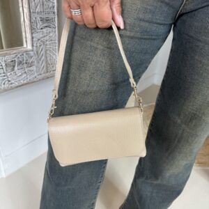 Leren Tas Lara Taupe