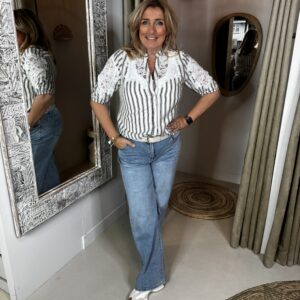 G-Maxx Hester Blouse Black/Off-White