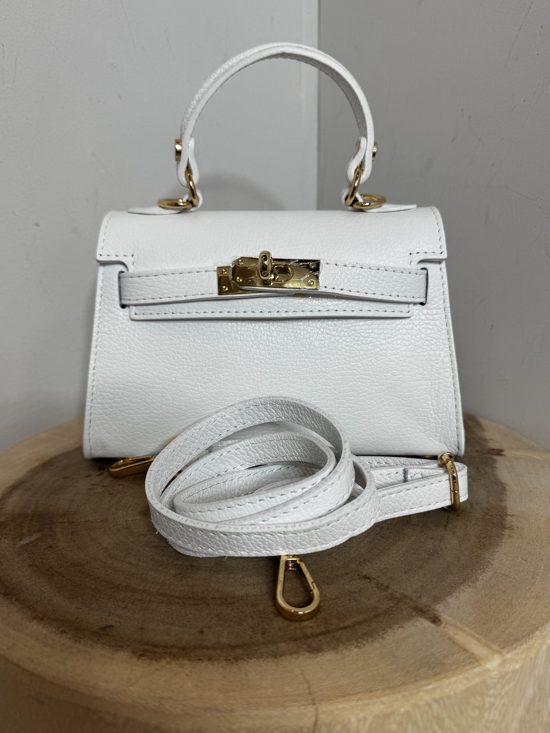 Leren Tas Birki Wit - Afbeelding 8