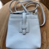 Crossbody Tas Met H-Gespdetail- Pu Leer Licht Blauw