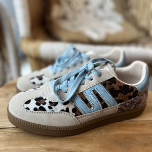 Alternative view of Sneaker Leopard Print met Licht Blauw Detail