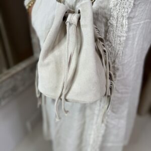 Leren tas Hazel Cream