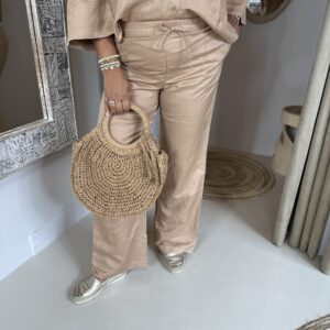 Alternative view of Mi Piace Linnen Gilet 2020027 Taupe