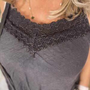 Alternative view of Linnen Top Grady 80482 Donker Bruin