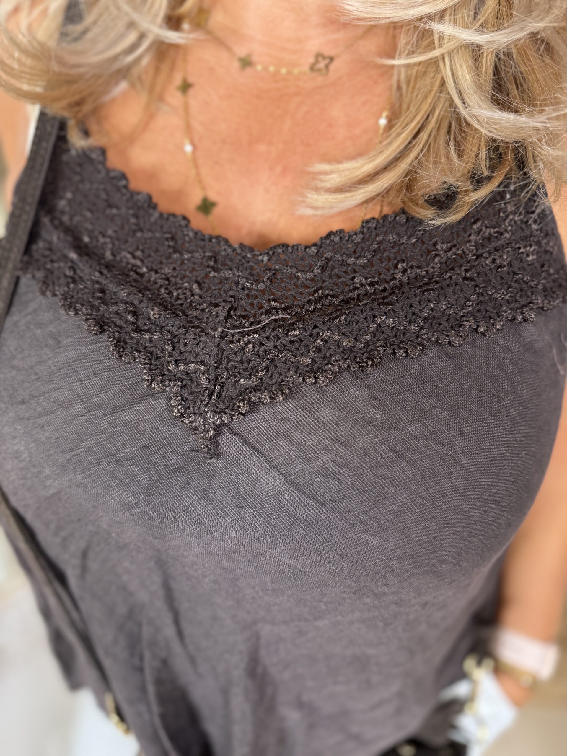 Linnen Top Grady 80482 Donker Bruin - Afbeelding 2