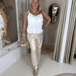 Linnen Top Grady 80482 Wit