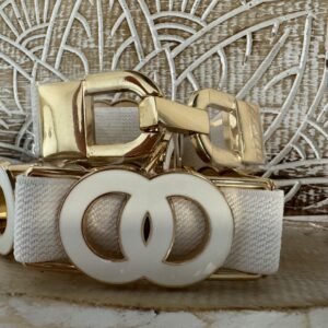 Leuke Stretch Riem Ringen Wit