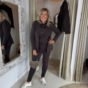 Mi Piace Travelstof Blazer 202102– Espresso