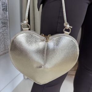 Leren tas Lamour Goud