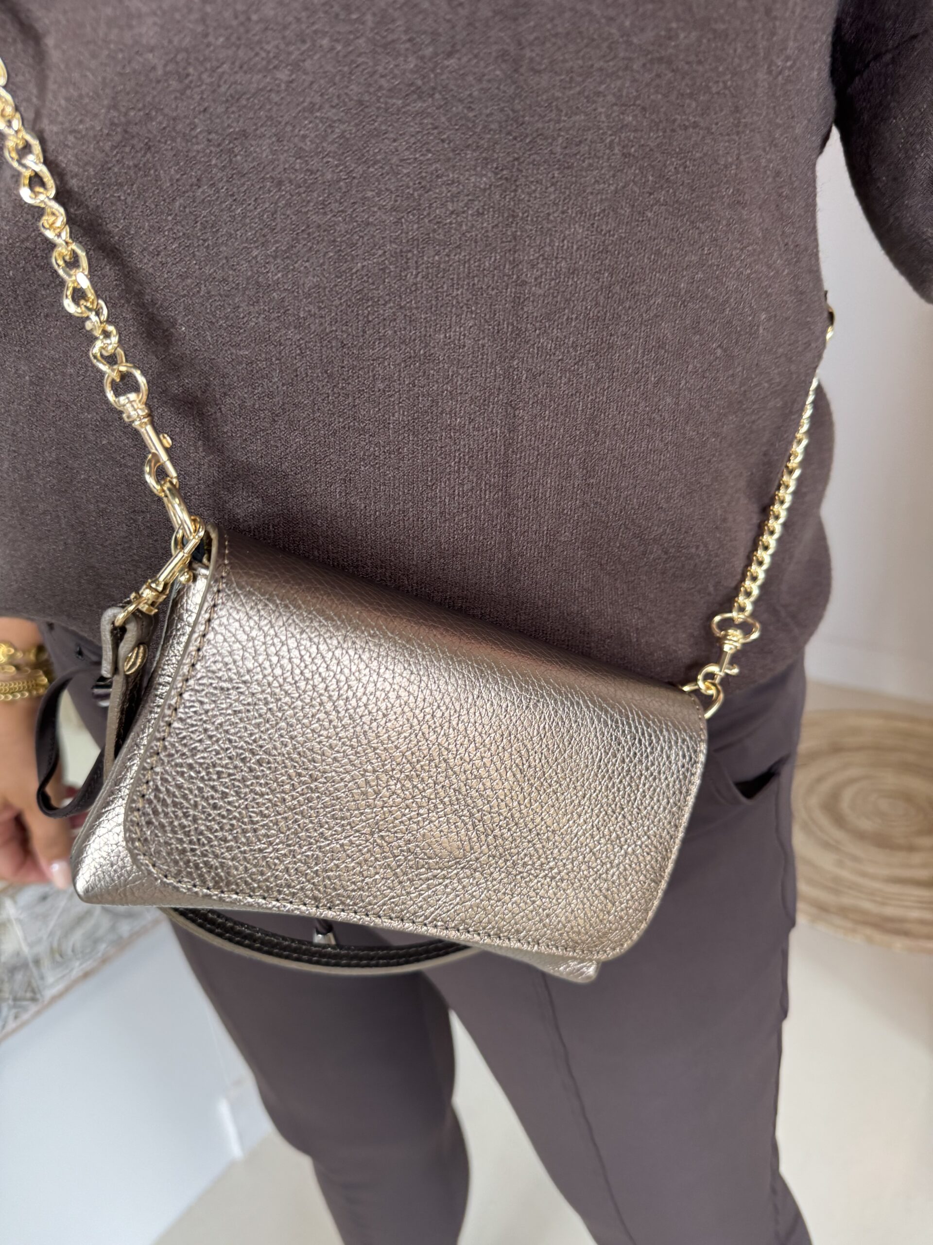 Leren Tas Lara Bronze